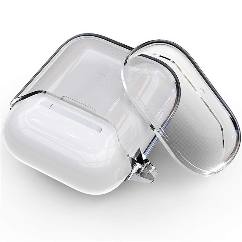Apple AirPods 1 2 Soft TPU Case - with hook - Clear