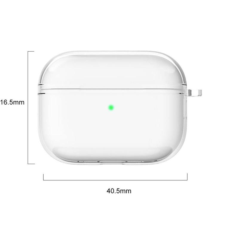 Apple AirPods Pro 1 2 Soft TPU Case - with hook - Clear