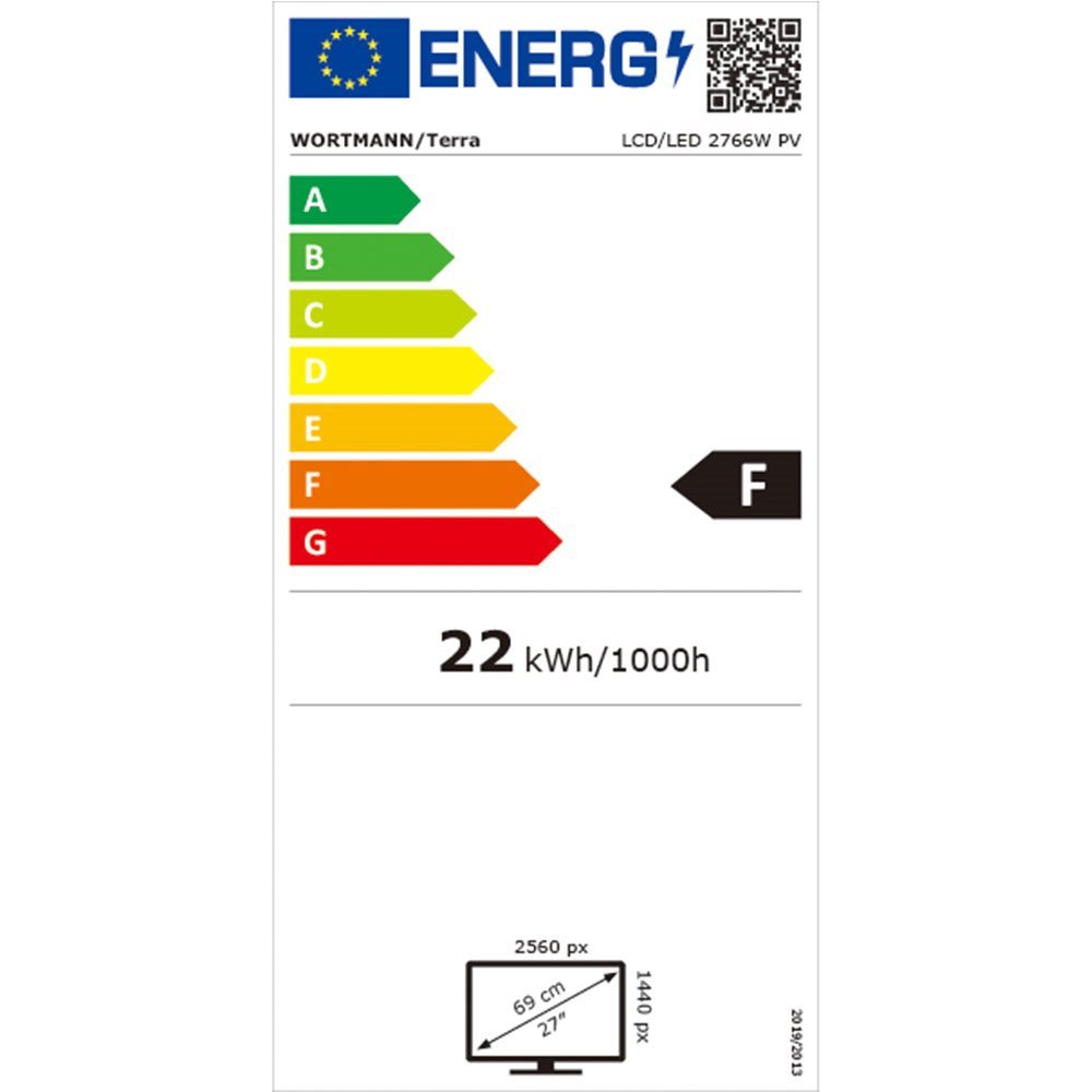 Terra Led Monitor 2766W PV zwart DP/HDMI Greenline Plus 27 inch