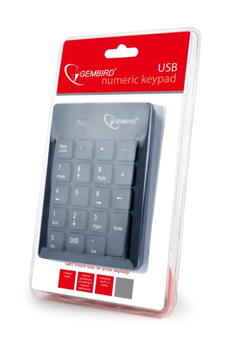 Gembird USB numeriek toetsenbord 20 keys met geintegreede USB kabel 1 5m