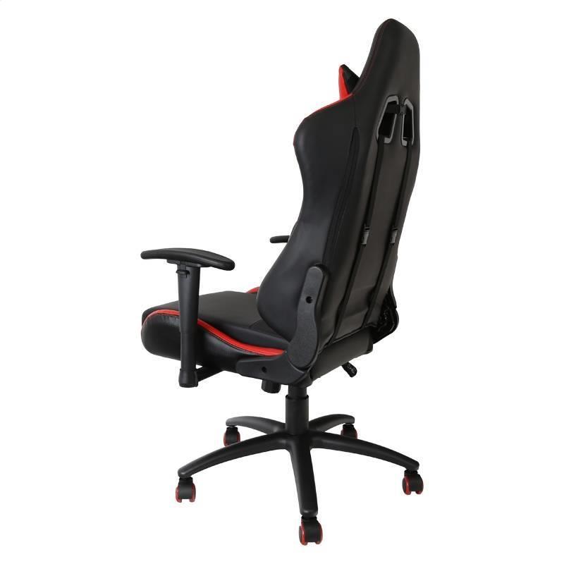 Varr Silverstone PC-gamestoel Gestoffeerde gevoerde zitting Zwart, Rood, Wit