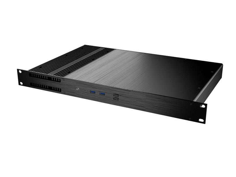 Akasa 1U Galileo TX Fanless Slim Thin Mini ITX Case 4 x 2 5 SSD HDD and PCIe slot support Optional