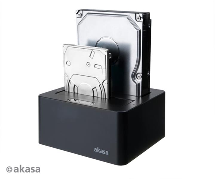 Akasa DuoDock X3 Dual bay USB 3 1 Gen 1 clone docking station Standalone supported 