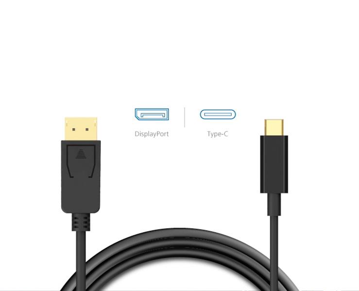 Akasa Type C to DisplayPort Adapter cable 4K@60Hz 1 8 meters *USBCM *DPM