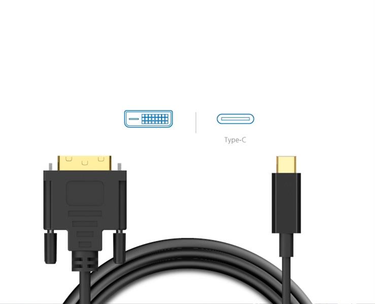 Akasa Type C to DVI-D adapter cable 1 8 meters *USBCM *DVIM