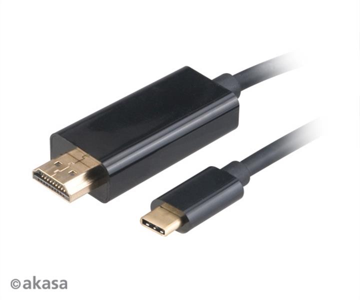 Akasa Type C to HDMI Adapter cable 4K@60Hz 1 8 meters *USBCM *HDMIM