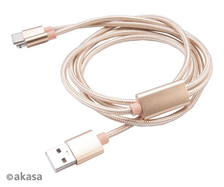 Akasa USB 2 0 Cable 2in1 USB A - Micro USB B USB C 1 2m *USBAM *MUSBBM *USBCM