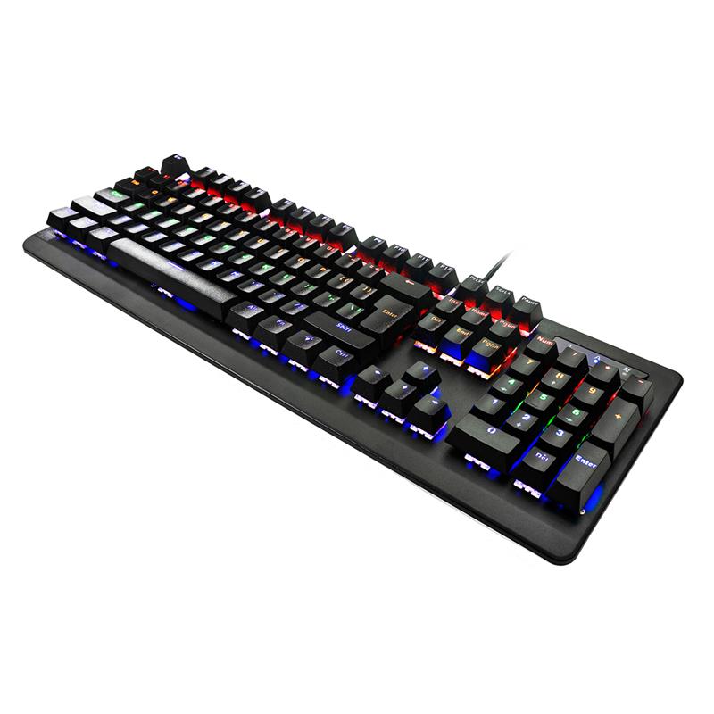 VARR Fighter 2 Gaming RGB Black mechanical multimedia keybaord met Xinda Blue Switch - 26 keys anti-ghosting - 12 lighting modes 