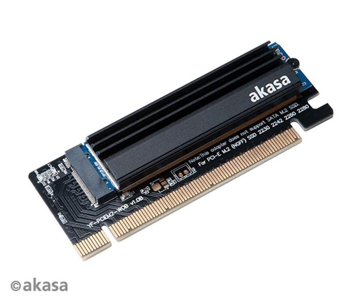 Akasa M 2 SSD to PCIe adapter card with Heatsink cooler