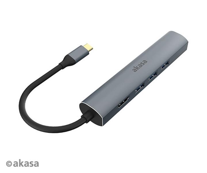 Akasa USB C 3 1 5 in 1 Dock USB C Power HDMI 4K@30Hz RJ45 3x USB A 3 0 ports *USBCM *RJ45F *HDMIF *USBAF