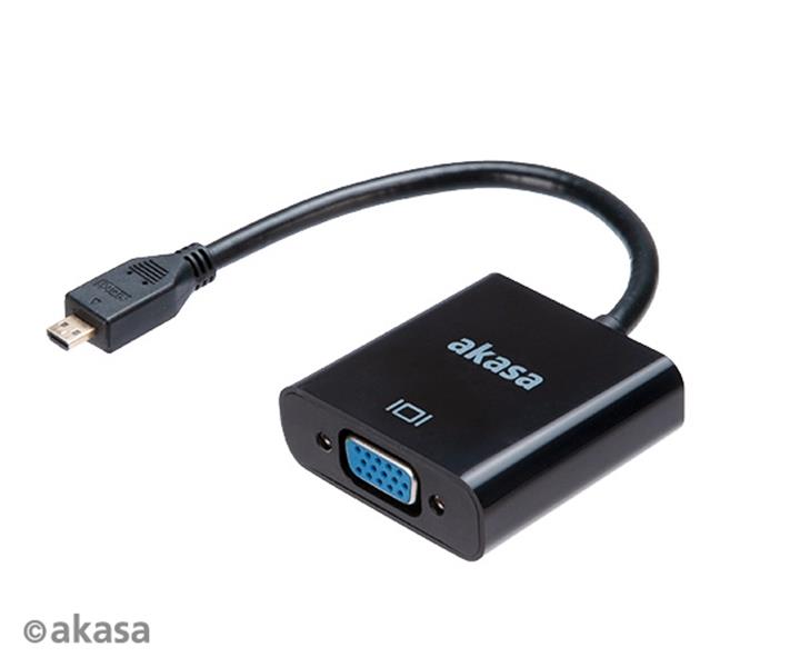 Akasa Micro HDMI to VGA converter 1080p 15cm *MHDMIM *VGAF