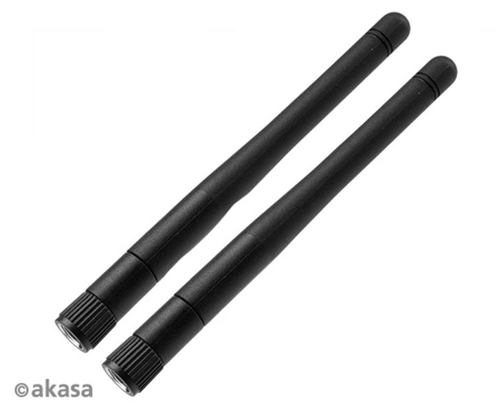 Akasa Omni-Directional Tri-Band Wi-Fi Antenna Compliant with IEEE 802 11a b g ac ad Wi-Fi standards 2pcs pack