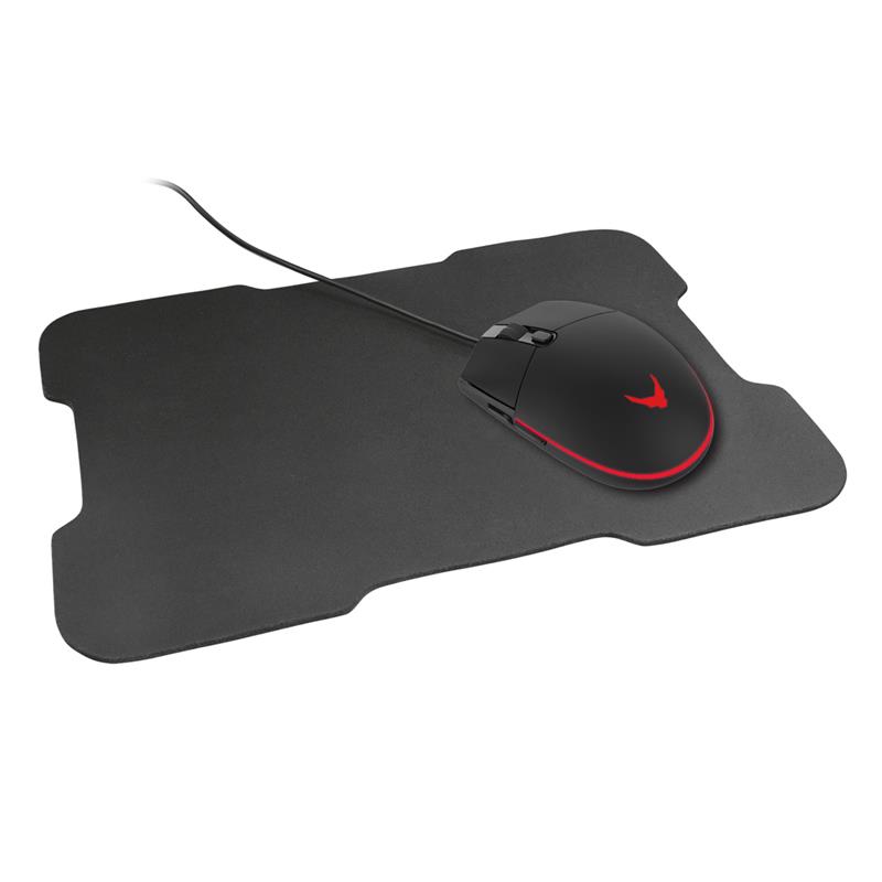 Varr Gaming set 7 color LED Mouse 1000 1600 2400 3200 dpi instelbaar inch muismat 295 x 210 x 2 mm
