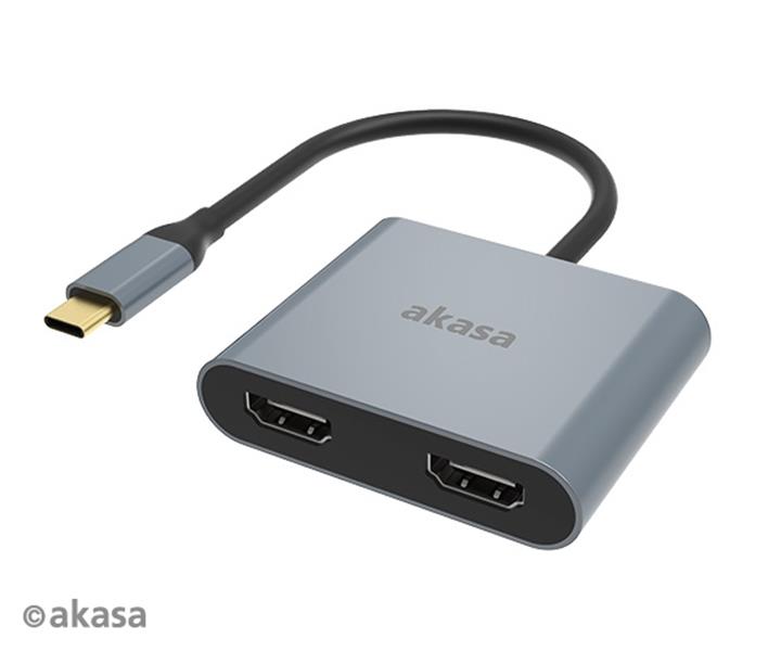 Akasa Type-C to Dual HDMI MST Adapter 4K@30Hz dual 4K@60Hz single *USBCM *HDMIF