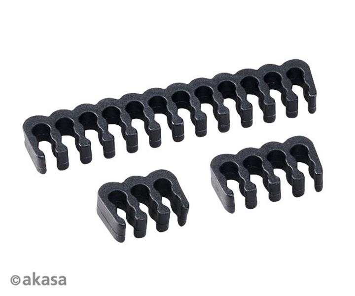 Akasa Black cable combs pack 24-Pin x 4 8-Pin x 12 6-Pin x 8
