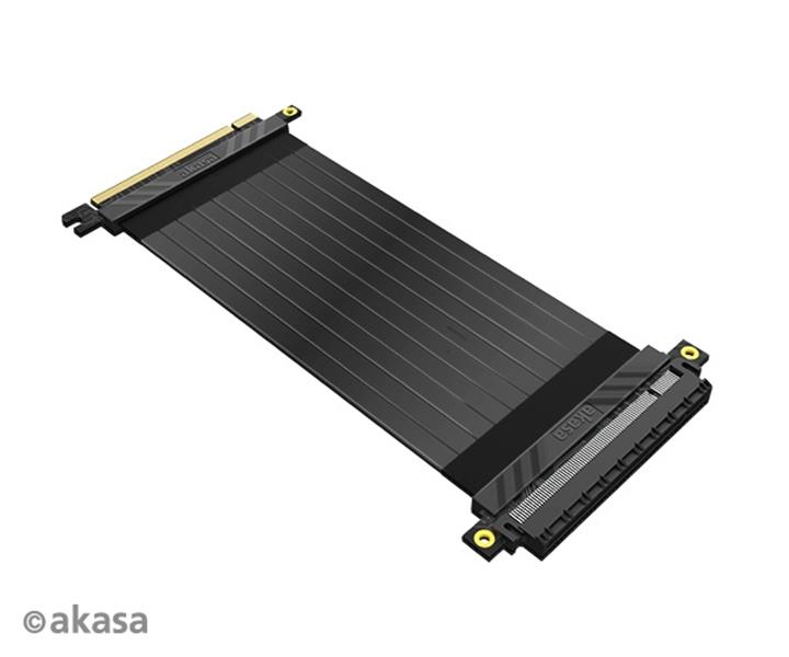 Akasa RISER BLACK X2 Premium PCIe 3 0 x 16 Riser cable 20CM