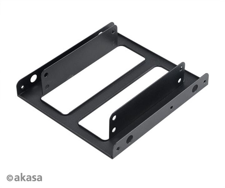 Akasa Dual 2 5 SDD HDD mounting module for 3 5 bay with SATA cables