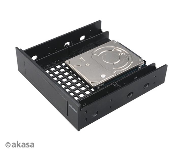 Akasa 5 25 Front Bay Adapter for a 3 5 device HDD 2 5 HDD SSD with SATA cables