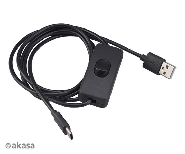 Akasa USB 2 0 Type-A to Micro-B Powering Cable with Switch 1 5M for Raspberry Pi 3 2 1 Zero *USBAM *MUSBBM