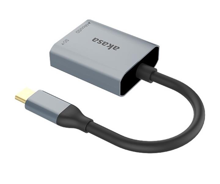 Akasa USB 3 2 Type-C Dual Card Reader SD microSD