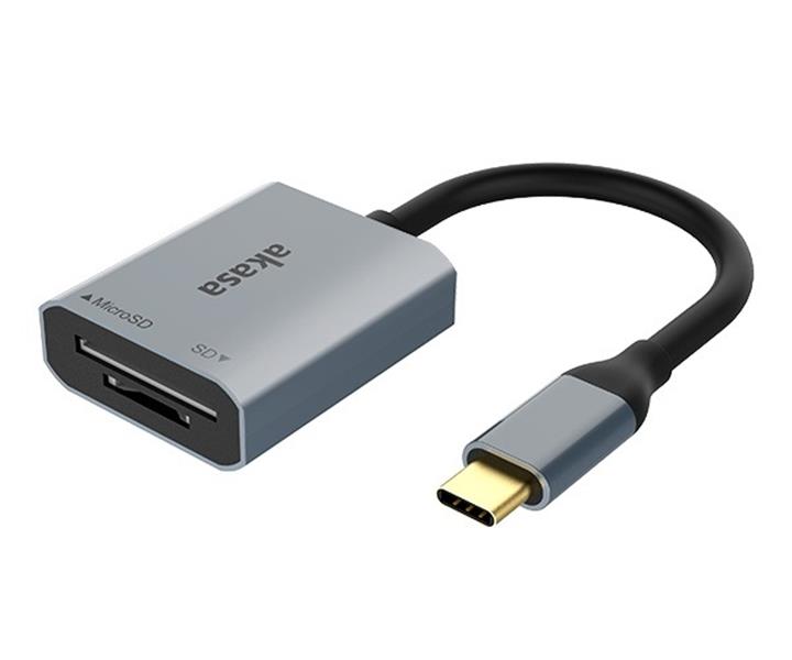 Akasa USB 3 2 Type-C Dual Card Reader SD microSD