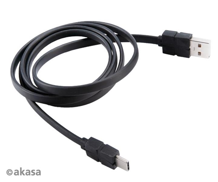 Akasa PROSLIM Sleek and Slim 2 5MM USB Charge Sync cable Type A to Type C 100cm *USBAM *USBCM