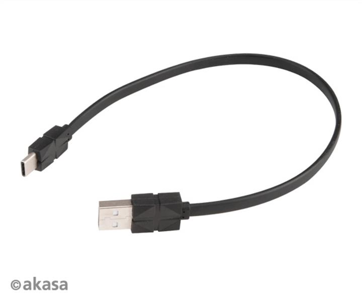 Akasa PROSLIM Sleek and Slim 2 5MM USB Charge Sync cable Type A to Type C 100cm *USBAM *USBCM