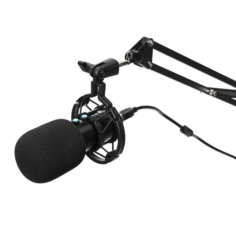 VARR pro-gaming microphone USB in a set with metal arm and shock mount perfect for streaming gaming youtube