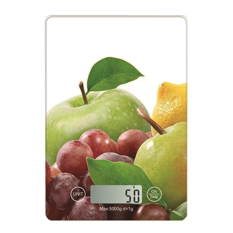 Keukenweegschaal - fruit - 2x AAA niet inbegrepen max 5kg nauwkeurigheid: 1g auto on off