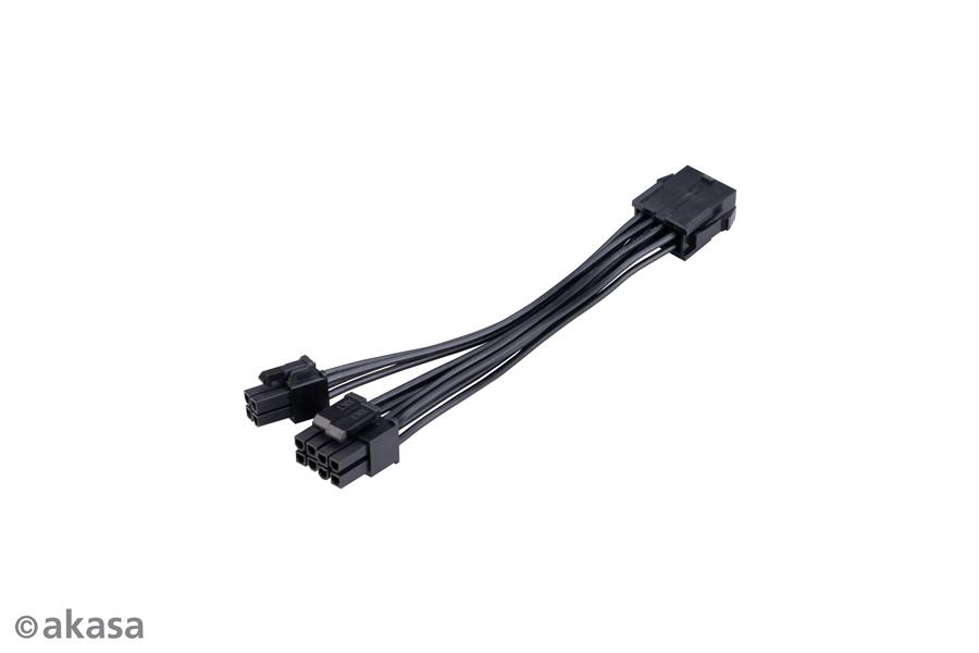 Akasa 8-Pin to 8 4-Pin Power Adapter Cable 15 cm