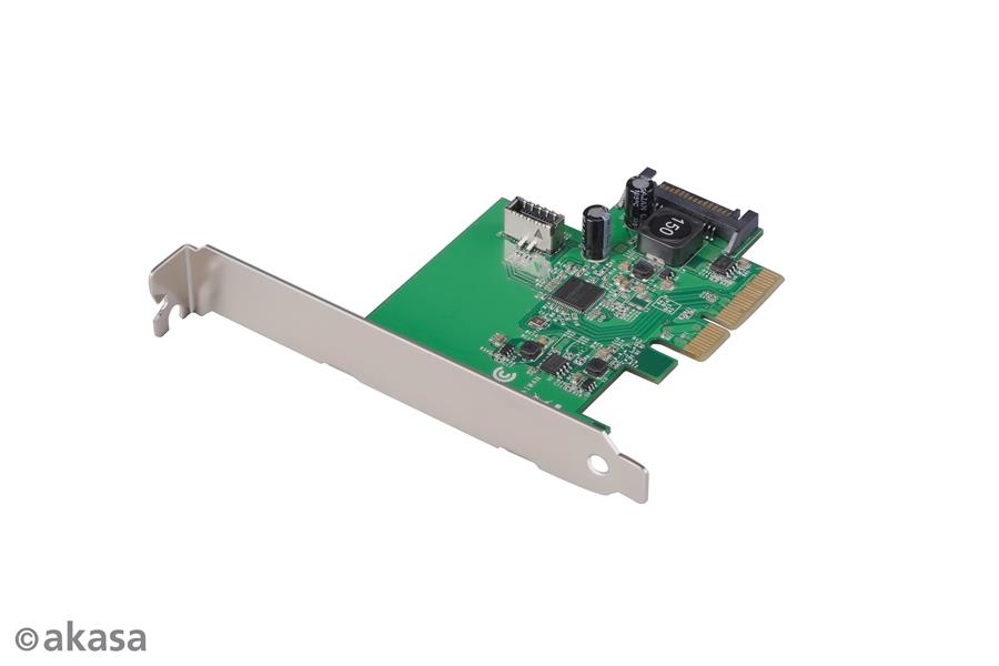 Akasa 10Gbps USB 3 2 Gen 2 Internal 20-pin Connector to PCIe Host Card