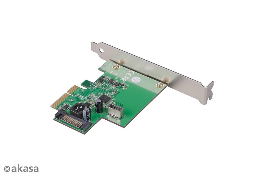 Akasa 10Gbps USB 3 2 Gen 2 Internal 20-pin Connector to PCIe Host Card