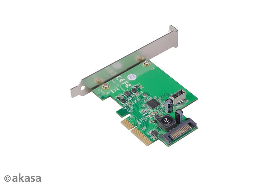 Akasa 10Gbps USB 3 2 Gen 2 Internal 20-pin Connector to PCIe Host Card