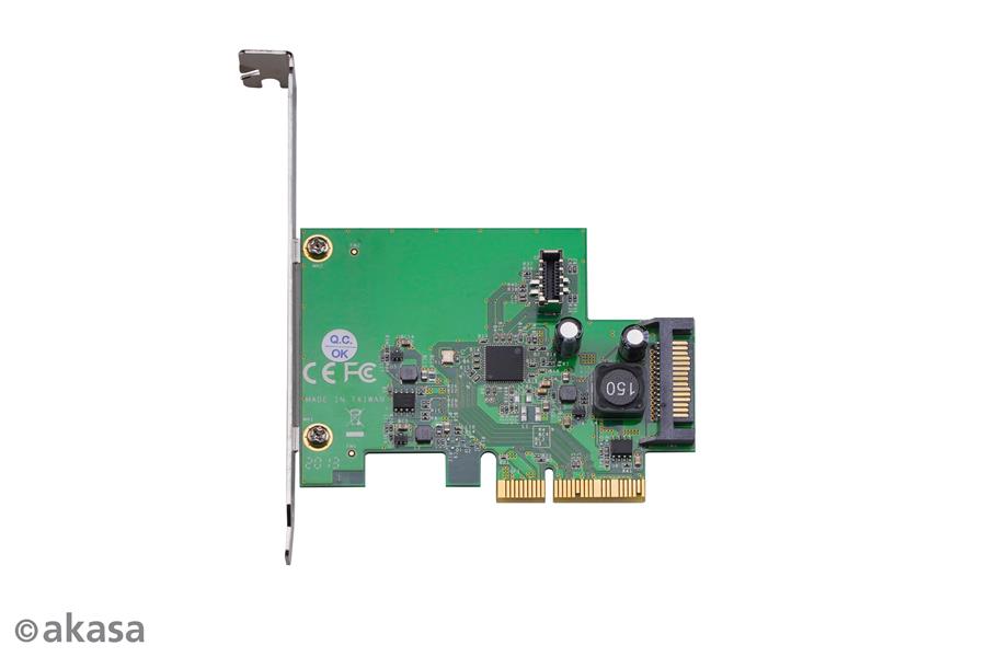 Akasa 10Gbps USB 3 2 Gen 2 Internal 20-pin Connector to PCIe Host Card