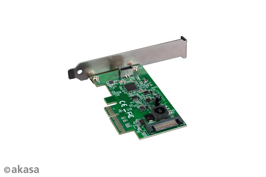 Akasa 20Gbps USB 3 2 Gen 2x2 Internal 20-pin Connector to PCIe Host Card