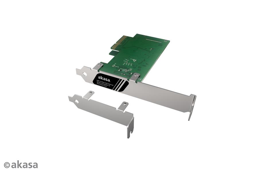 Akasa 20Gbps USB 3 2 Gen 2x2 Internal 20-pin Connector to PCIe Host Card