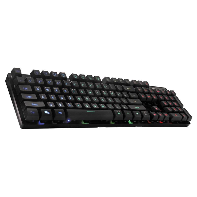 VARR Gaming set keyboard: cherry R1-R4 mouse 3200dpi PIXART muismat zwart met VARR logo