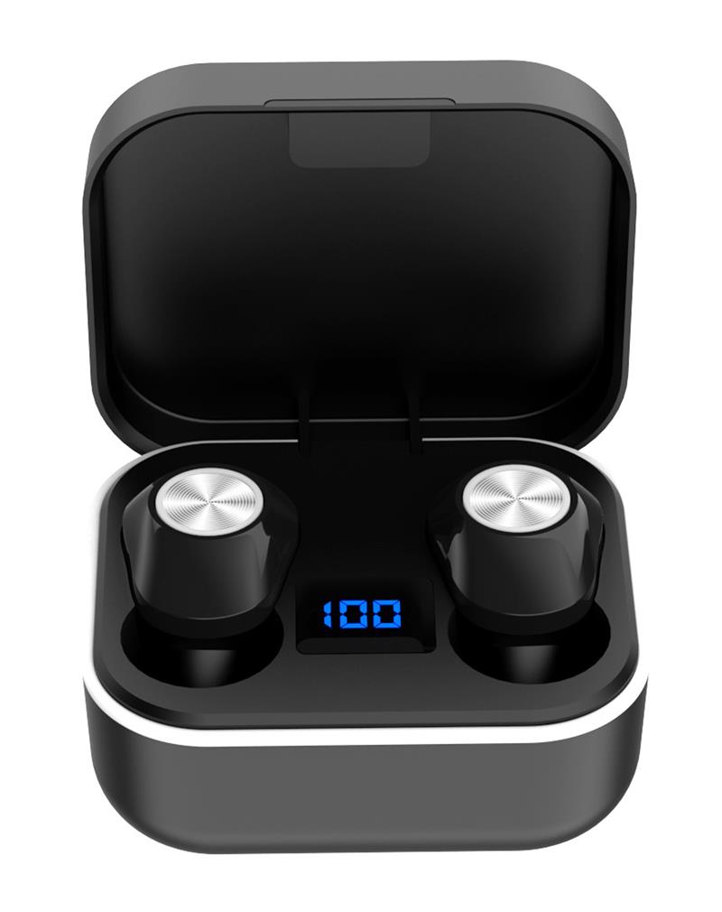 Platinet PM1030B hoofdtelefoon/headset Draadloos In-ear Oproepen/muziek Bluetooth Zwart