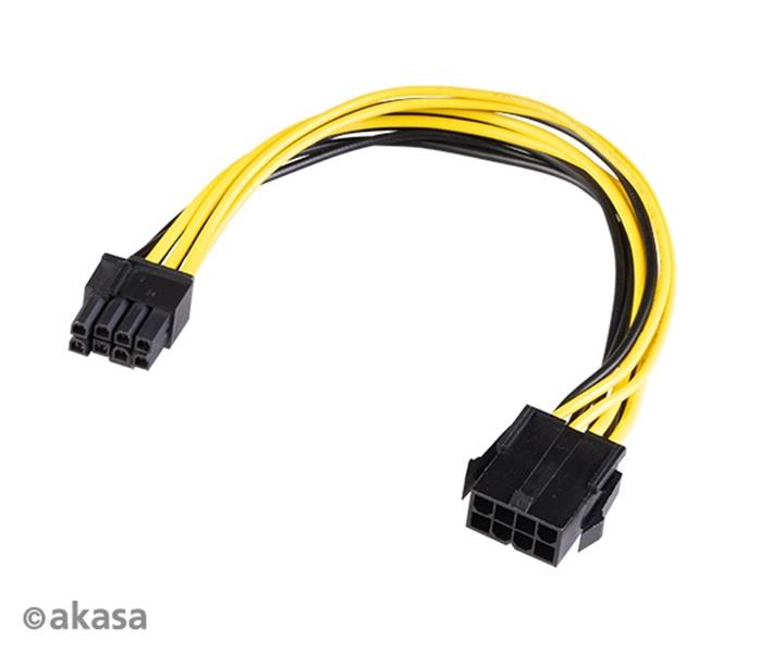 Akasa 12V ATX 8-Pin to PCIe 6 2 pin Adapter Cable