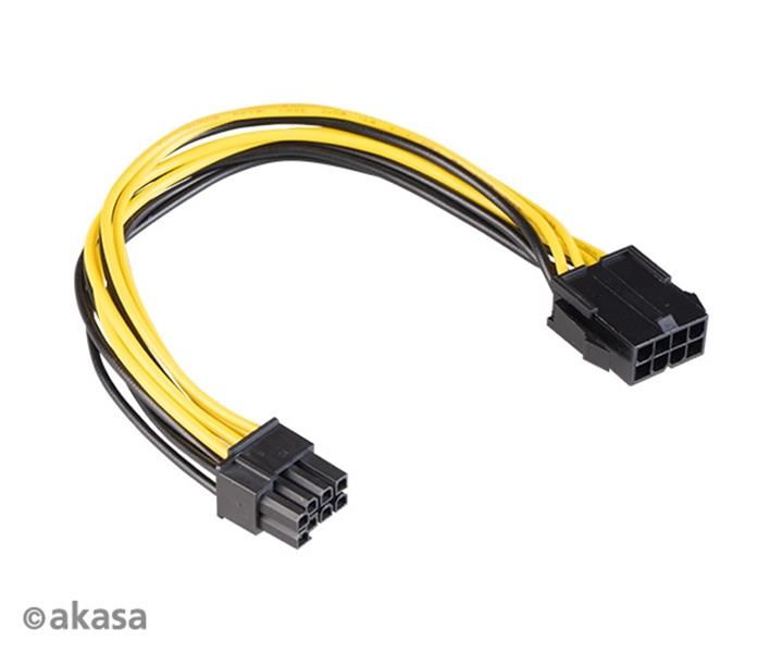 Akasa 12V ATX 8-Pin to PCIe 6 2 pin Adapter Cable