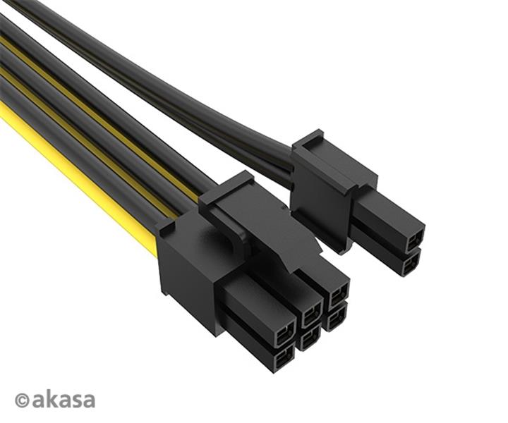 Akasa 12V ATX 8-Pin to PCIe 6 2 pin Adapter Cable