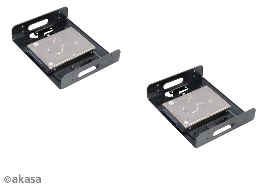 Akasa 2 5 3 5 HDD to 5 25 adapter 2pcs bundle