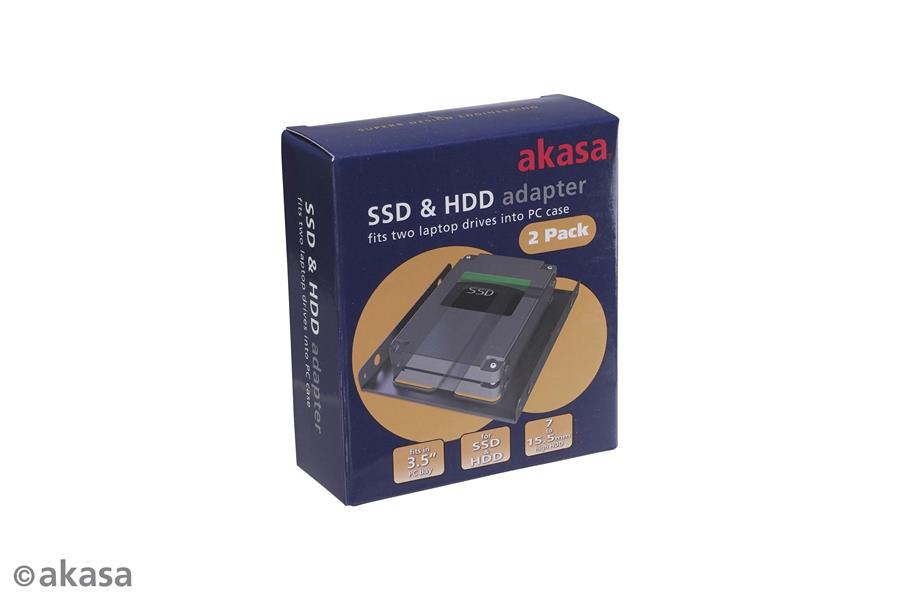 Akasa 2 5 3 5 HDD to 5 25 adapter 2pcs bundle