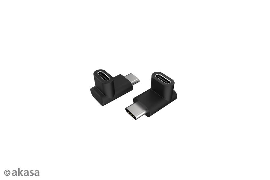 Akasa 90 degrees USB3 1 Gen2 Type-C to Type-C adapter 2 pack