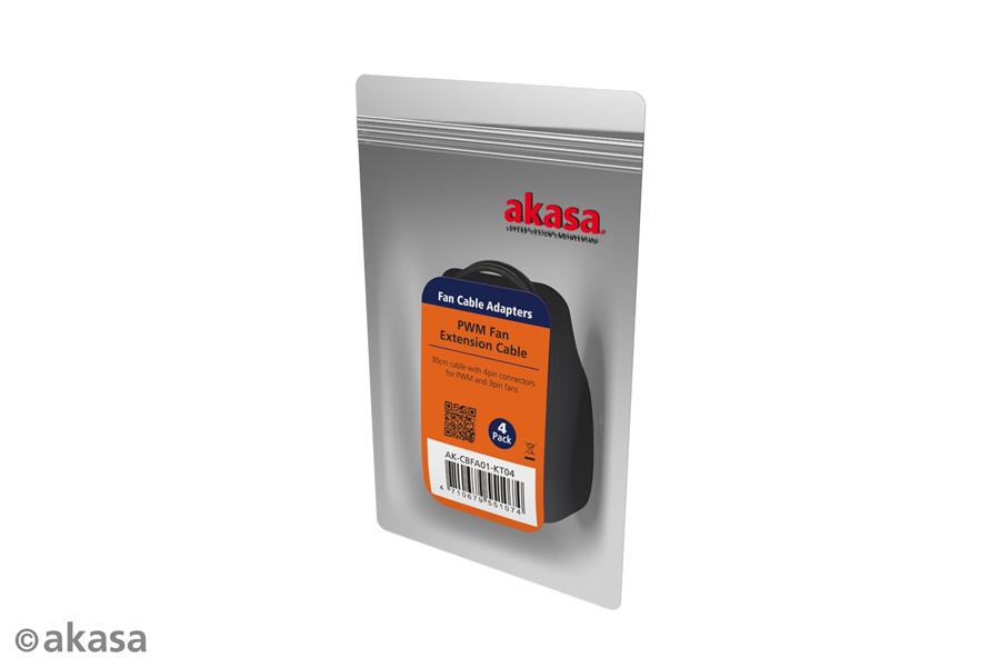 Akasa PWM fan extension cable bundle 4 pack