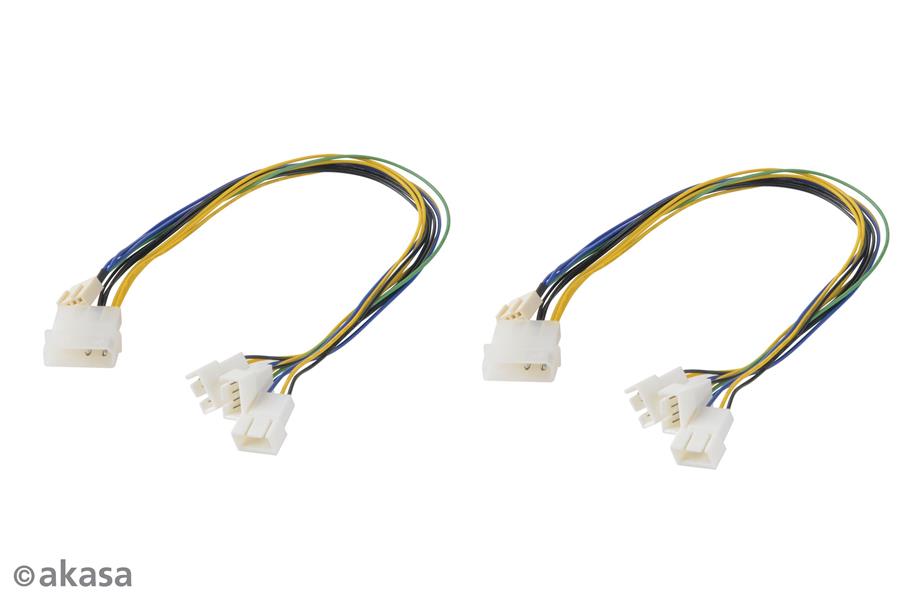 Akasa PWM Splitter - Smart Fan Cable bundle 2 pack