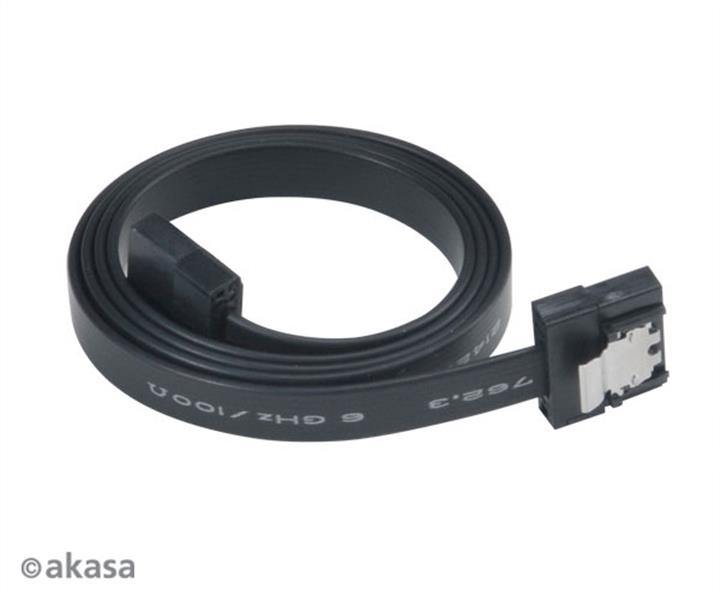Akasa Super slim SATA cable - 50cm Black 2pcs bundle