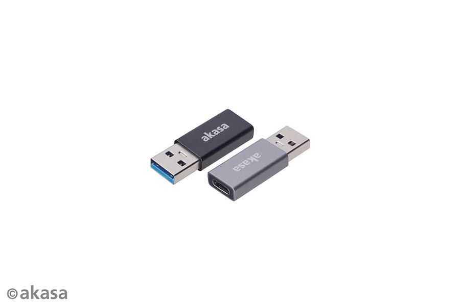 Akasa USB3 1 Gen2 Type-C female to Type-A male adapter 2 pack