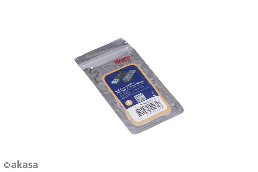 Akasa USB3 1 Gen2 Type-C female to Type-A male adapter 2 pack