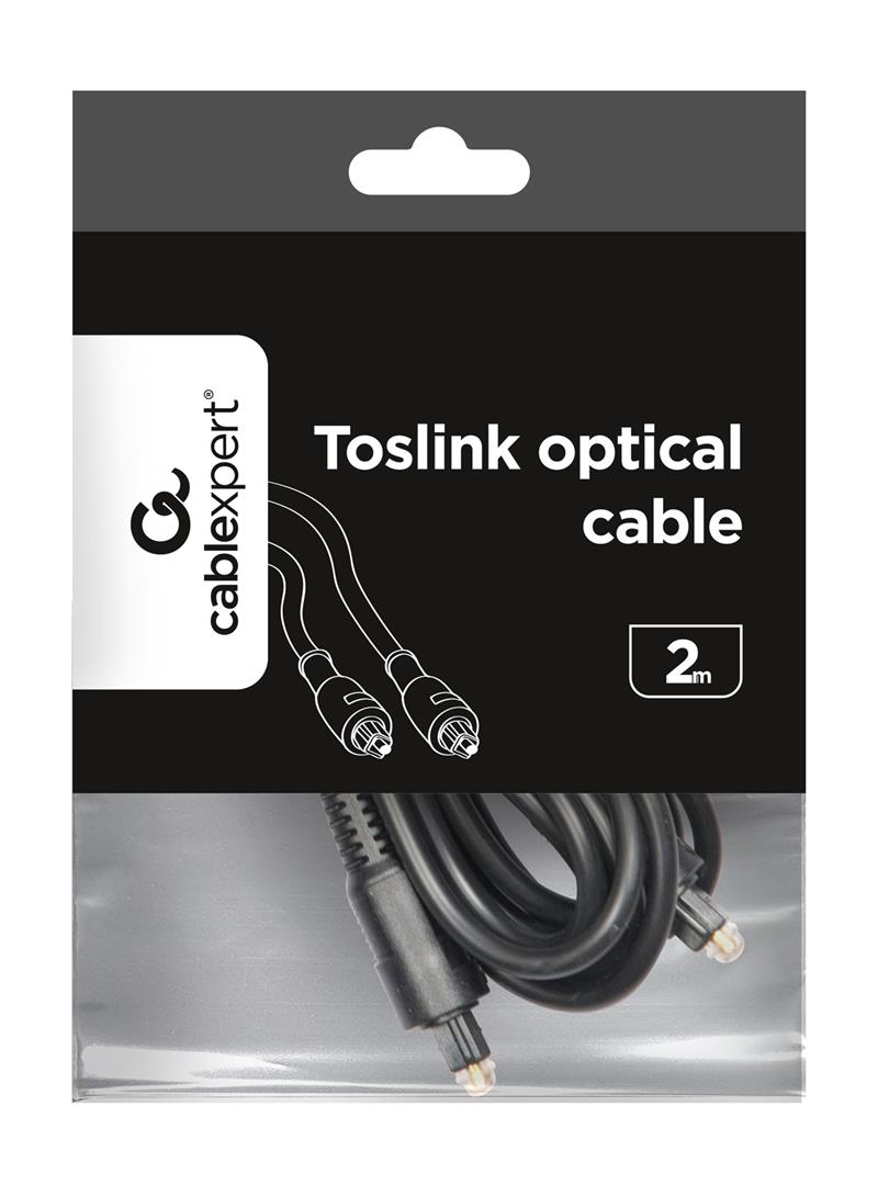 Gembird Toslink 2m audio kabel Zwart